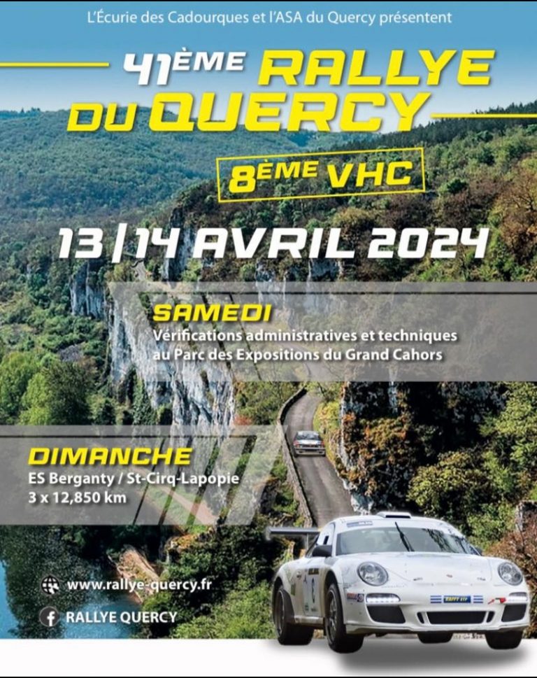 Les AQVA étaient au Rallye du Quercy, le week-end du 13-14 avril 2024